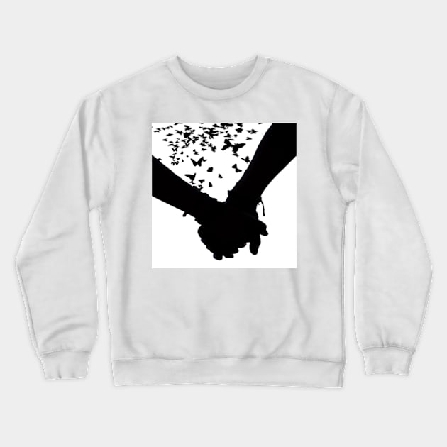 on the back of a butterfly Crewneck Sweatshirt by ButterfliesT